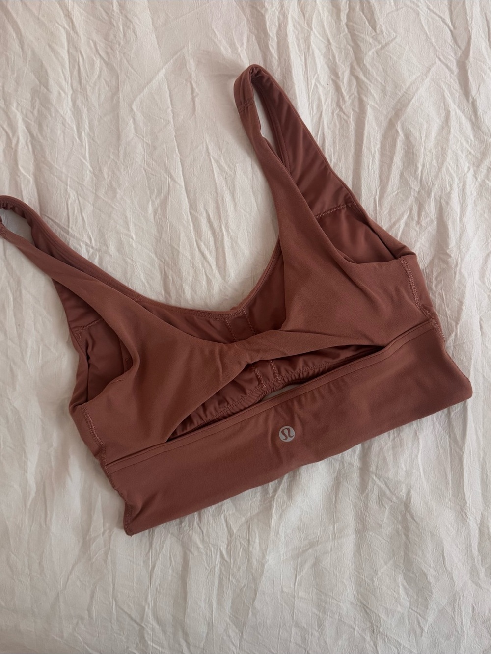 lululemon athletica Rust Brown Scoop-Back Sports Bra